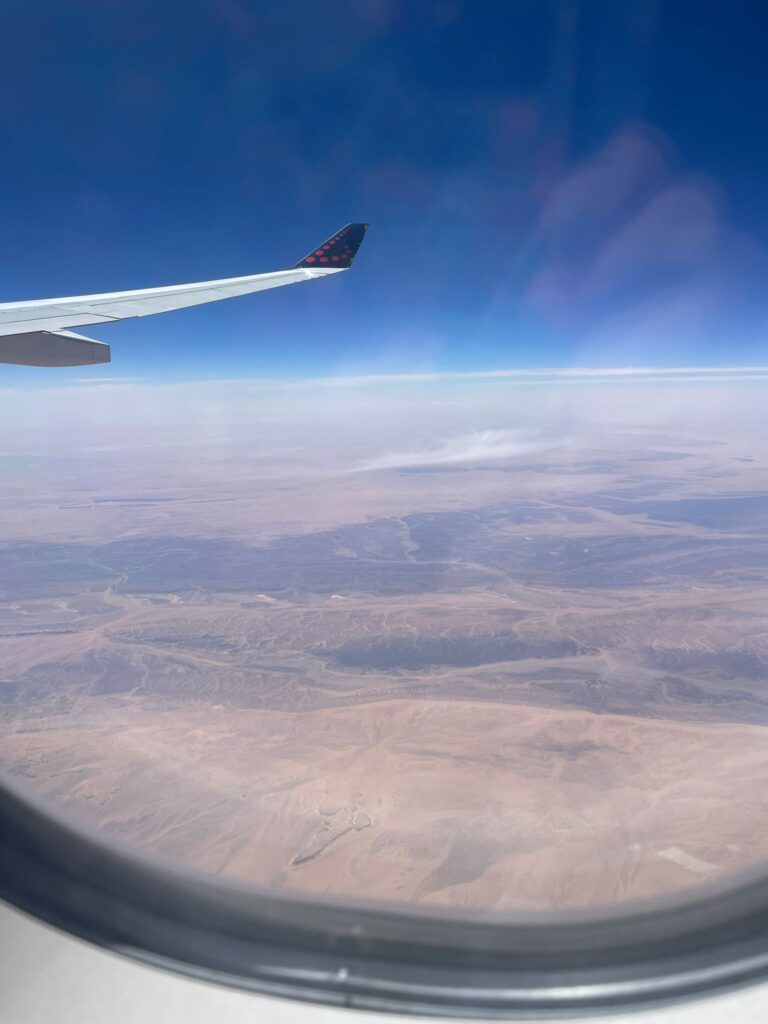 Flying over The Sahara Desert